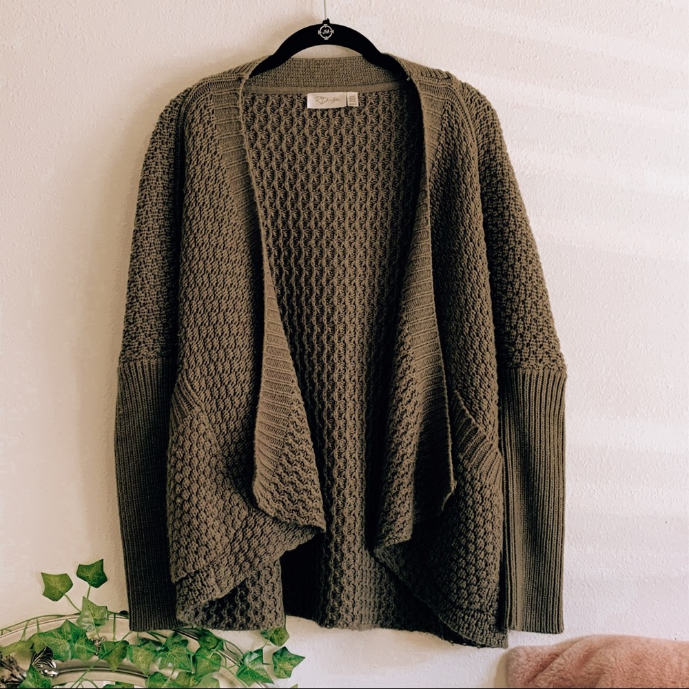 sage green cardigan